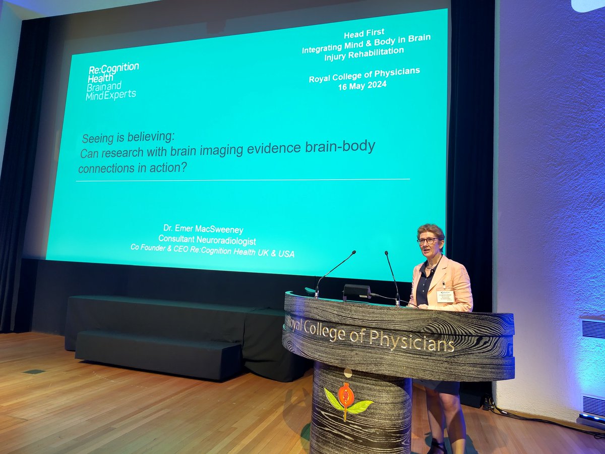 Next up Dr Emer MacSweeney explores how brain imagining can be used to explain connections between the brain and the body <a href="/ReCogHealth/">Re:Cognition Health</a> #HFCONF24