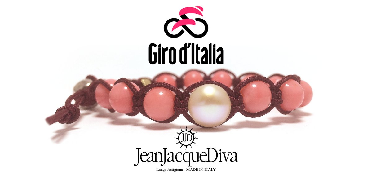 JeanJacqueDiva ha creato questo bracciale in  corallo rosa ad omaggiare il Giro d'Italia braccialettitibetani.com

#GirodItalia