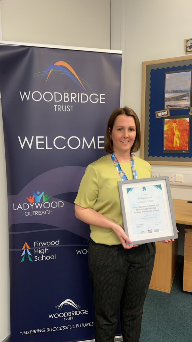 We are so proud of Vicky becoming our first Trauma Informed Practitioner for @WoodbridgeTrust #traumainformed #mentalhealth #bolton #wearewoodbridge #tisuk @TISUK_