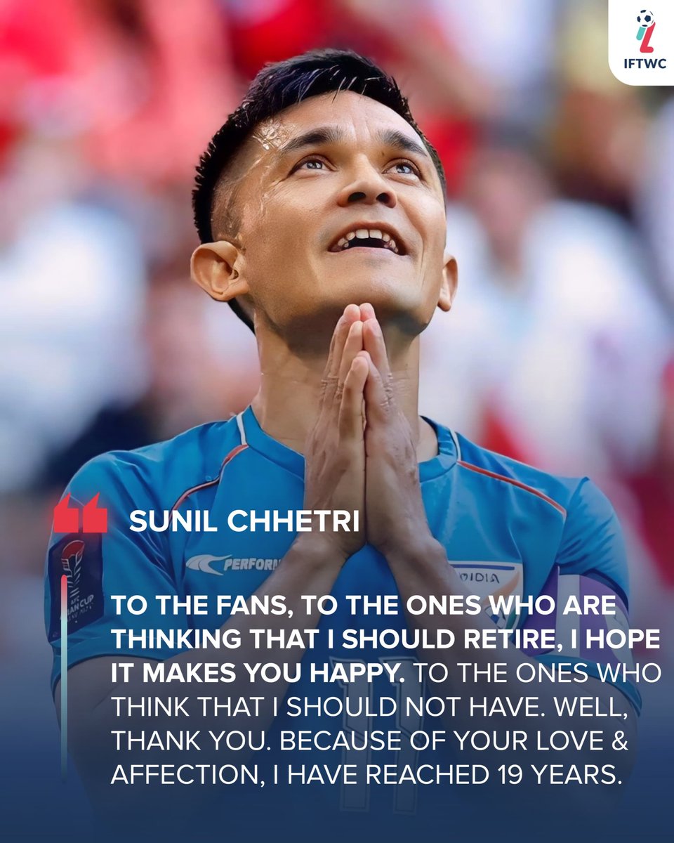 Captain Chhetri has a final message for all his critics who wanted Sunil to hang up his boots for the 🇮🇳 Indian National Team earlier on! 💙