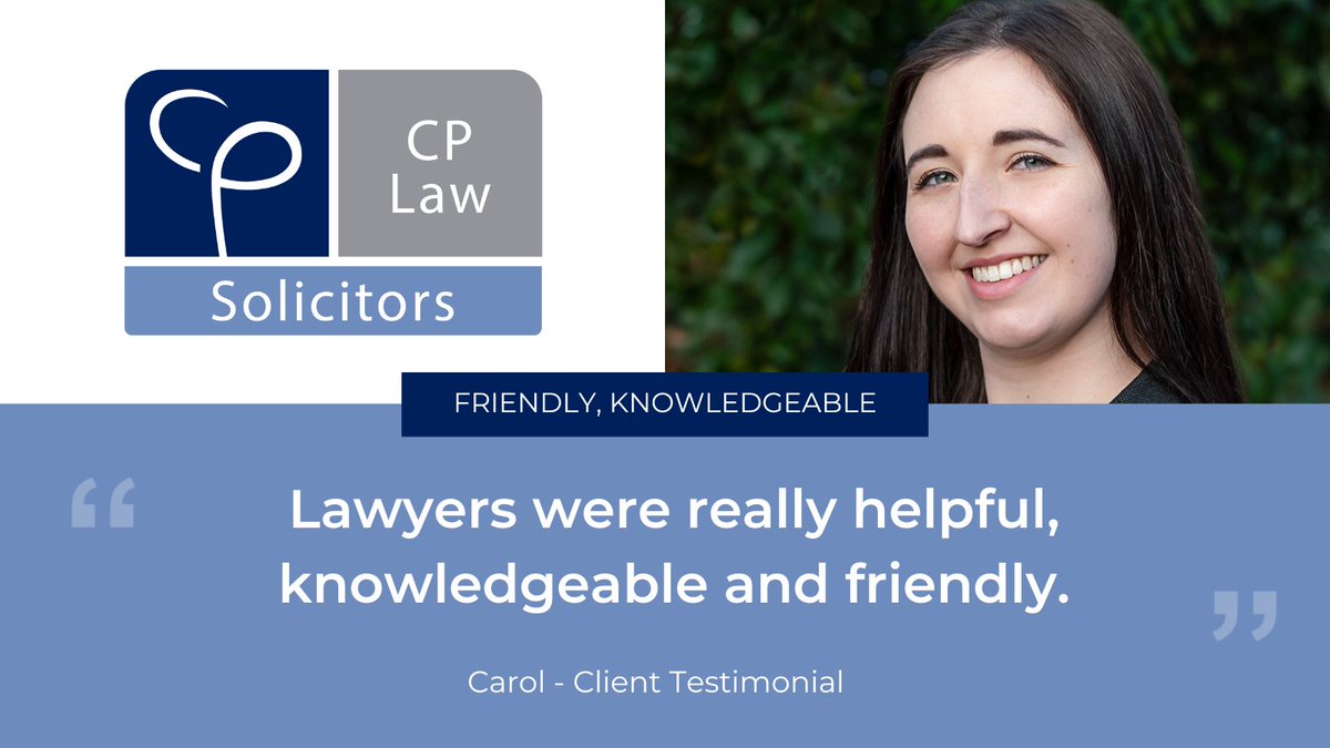 We are thrilled to receive this positive client feedback on Review Solicitors. At CP Law Solicitors, our top priority is ensuring that our clients receive excellent legal guidance from our friendly team.

#Solicitors #Wokingham #Sunningdale #Law #Testimonial #ClientReview #Review