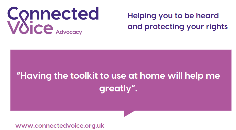 Our DIY Advocate® App has now been updated. It's your online tool to help you work through problems step by step. It gives you tools to make your voice heard & have your rights upheld. Follow the link below to register 👇 connectedvoice.org.uk/services/advoc… #AdvocacyWorks #SelfAdvocacy