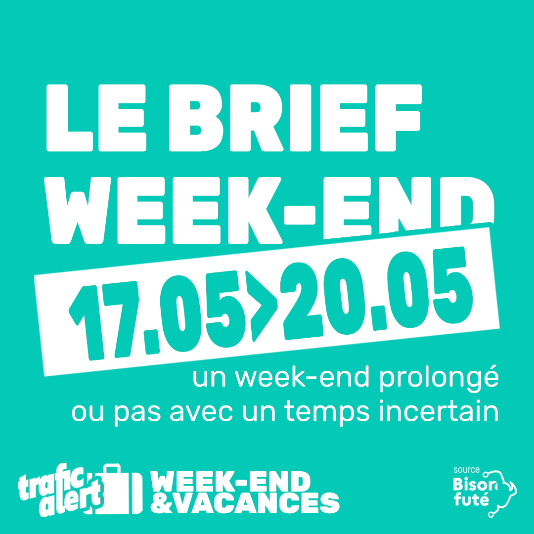 🧳  BRIEF | Un week-end parfois prolongé pour la Pentecôte, sans surprise, les départs les plus difficiles. #BisonFuté #week-end #previsions #infotrafic +sur  ift.tt/qDPwnkm