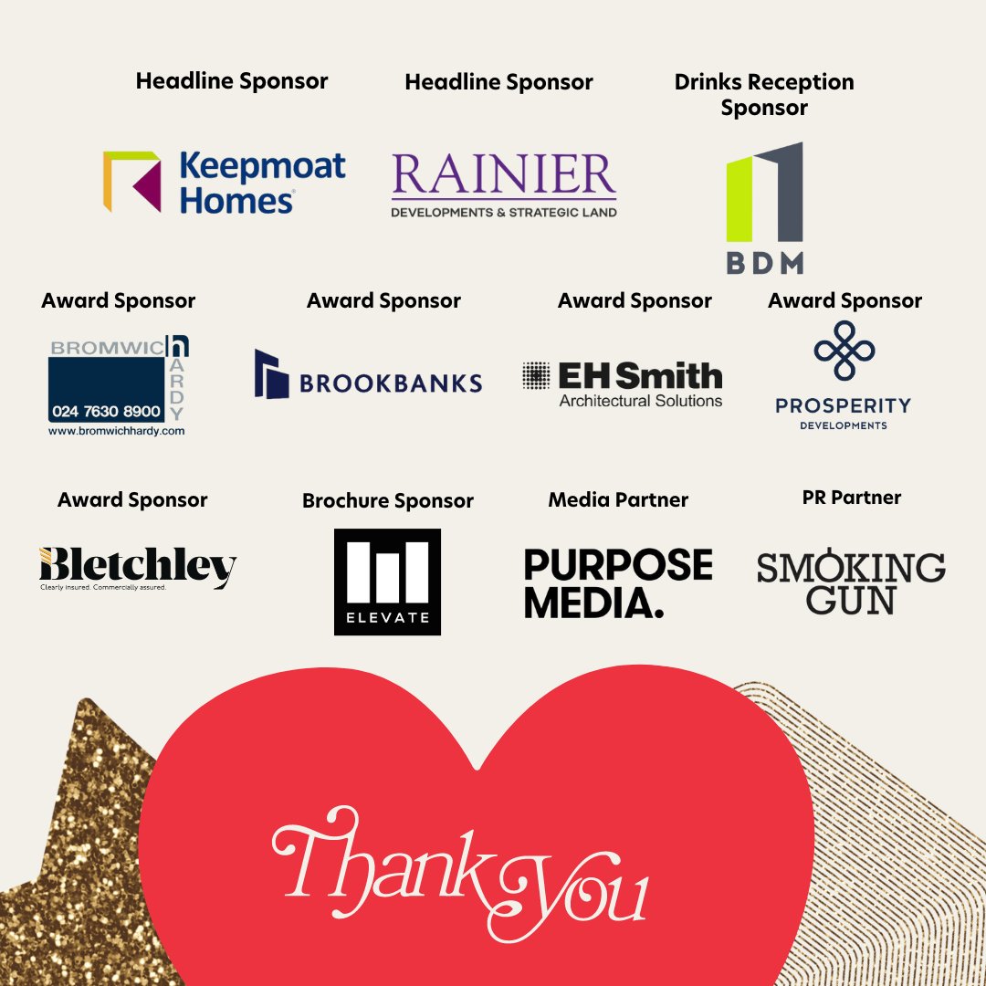🌟 Today is the big day! 🏆 Thank you to all supporters of the Midlands Props Awards, especially our sponsors who have made it possible to celebrate excellence in the property industry whilst raising funds for disabled and disadvantaged children. Good luck also to all nominees!