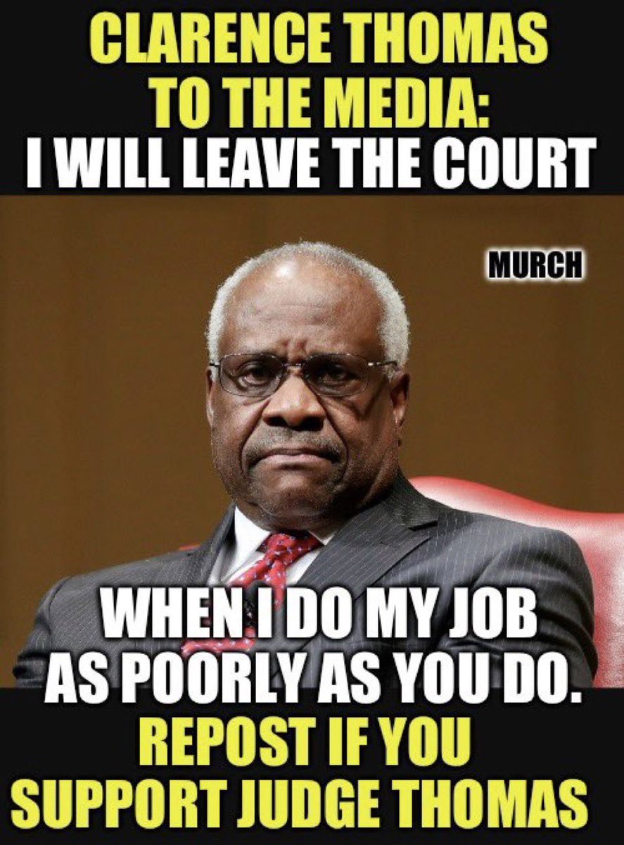 Where would we be without Judge Thomas? 🤔 Who supports Judge Thomas?🙋‍♂️ I supported him then and I support him now.