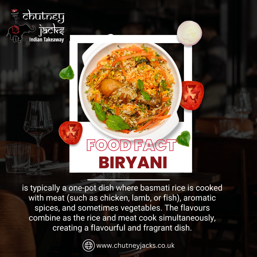 Biryani is a culinary symphony where basmati rice, succulent meat, and aromatic spices dance together in a one-pot harmony. 

Each grain tells a story of flavor, and every bite is a journey into aromatic bliss. Taste the legend – Biryani love, one pot at a time! 🥘