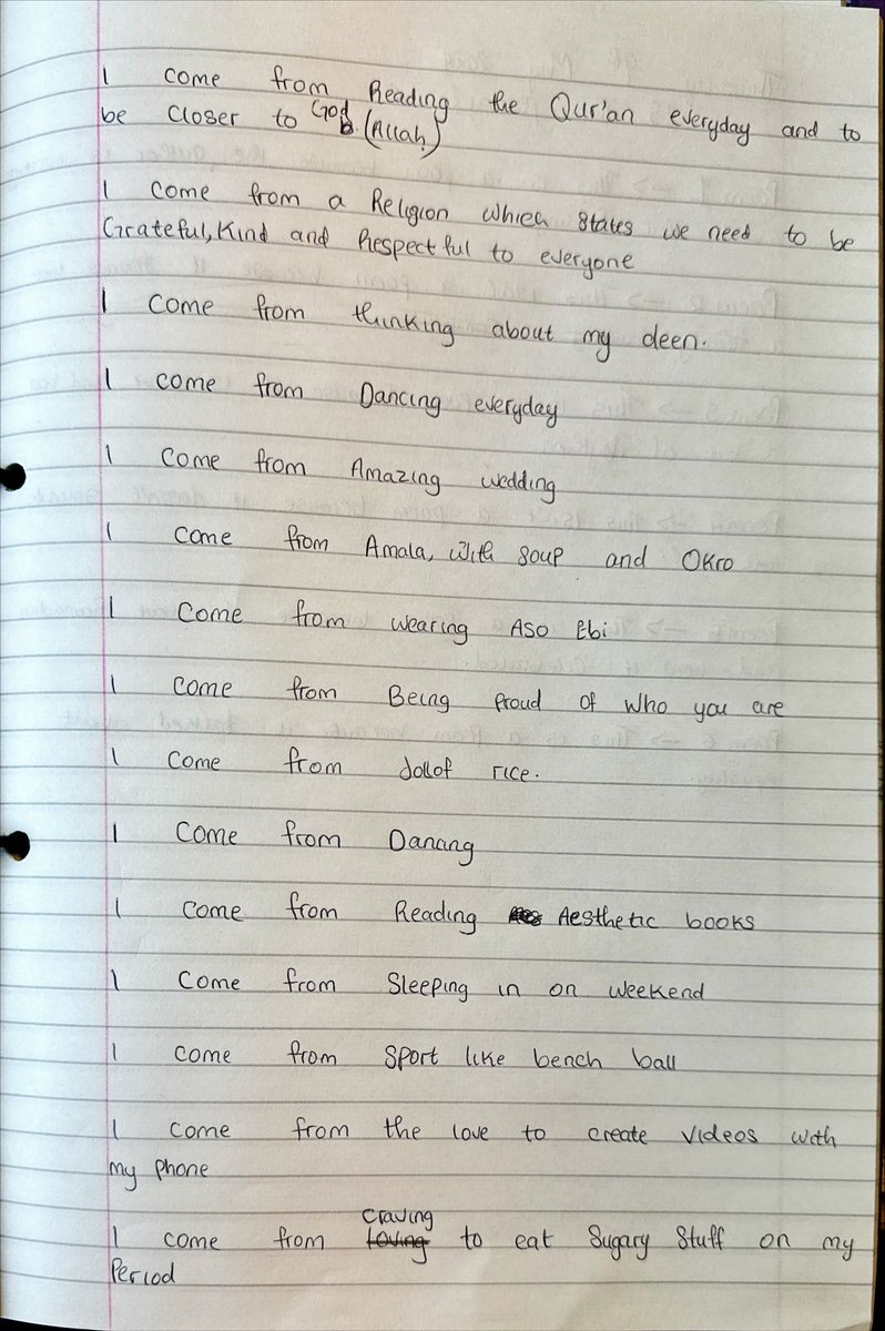 BVGAEnglish's tweet photo. Miss Nelson and Miss Kauser’s Year 8 class have produced some amazing I Come From… poems that they wanted to share #confidentlearners #confidentcommunicators https://t.co/li9aepO1K9
