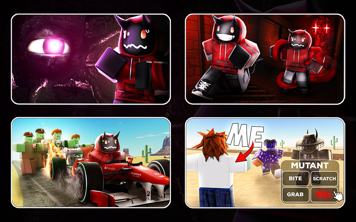 Some YT thumbnails I made for @.xDemonRBLX 

If you're interested, kindly send me a message here on Twitter or  on Discord: "kaigfx"

#RobloxGFX #RobloxArt #RobloxDev