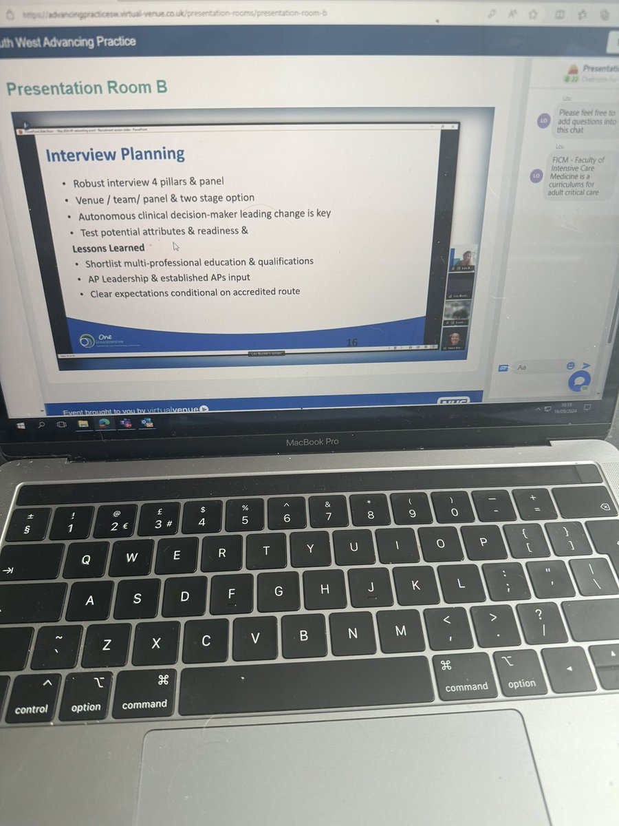 Really interesting presentation with <a href="/lbuckle01/">Lou Buckle (she/her) 💙💙💙</a> &amp; <a href="/durrell_susie/">Susie Durrell MBE</a> around recruitment &amp; application process for trainee ACPs. Having been part of this <a href="/gloshospitals/">Gloucestershire Hospitals NHS Foundation Trust</a>, lots of reflection on what we’ve learned so far and how to make it better as we develop our SDEC ACPs #APNetworkSW