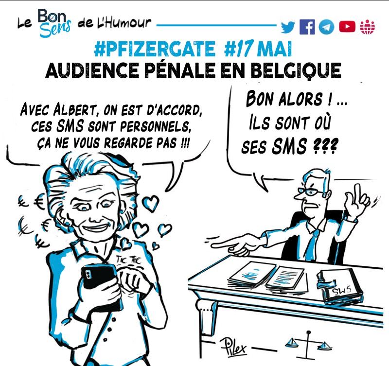 Il vaut mieux en rire 😂 Le #BonSensdelHumour par #Pilex #TousPlaignantsle17Mai #TransparenceUE #StopCorruption #PfizerGate #UrsulaRendslArgent