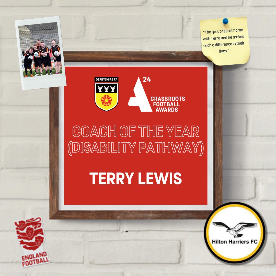 COACH OF THE YEAR (DISABILITY PATHWAY) - Terry Lewis (@HiltonHarriers) 🏆 Terry is a coach for Hilton Harriers All-Inclusive Group. He makes the sessions fun and safe. The group feel at home with Terry, and he makes such a difference in their lives. #GRFA24