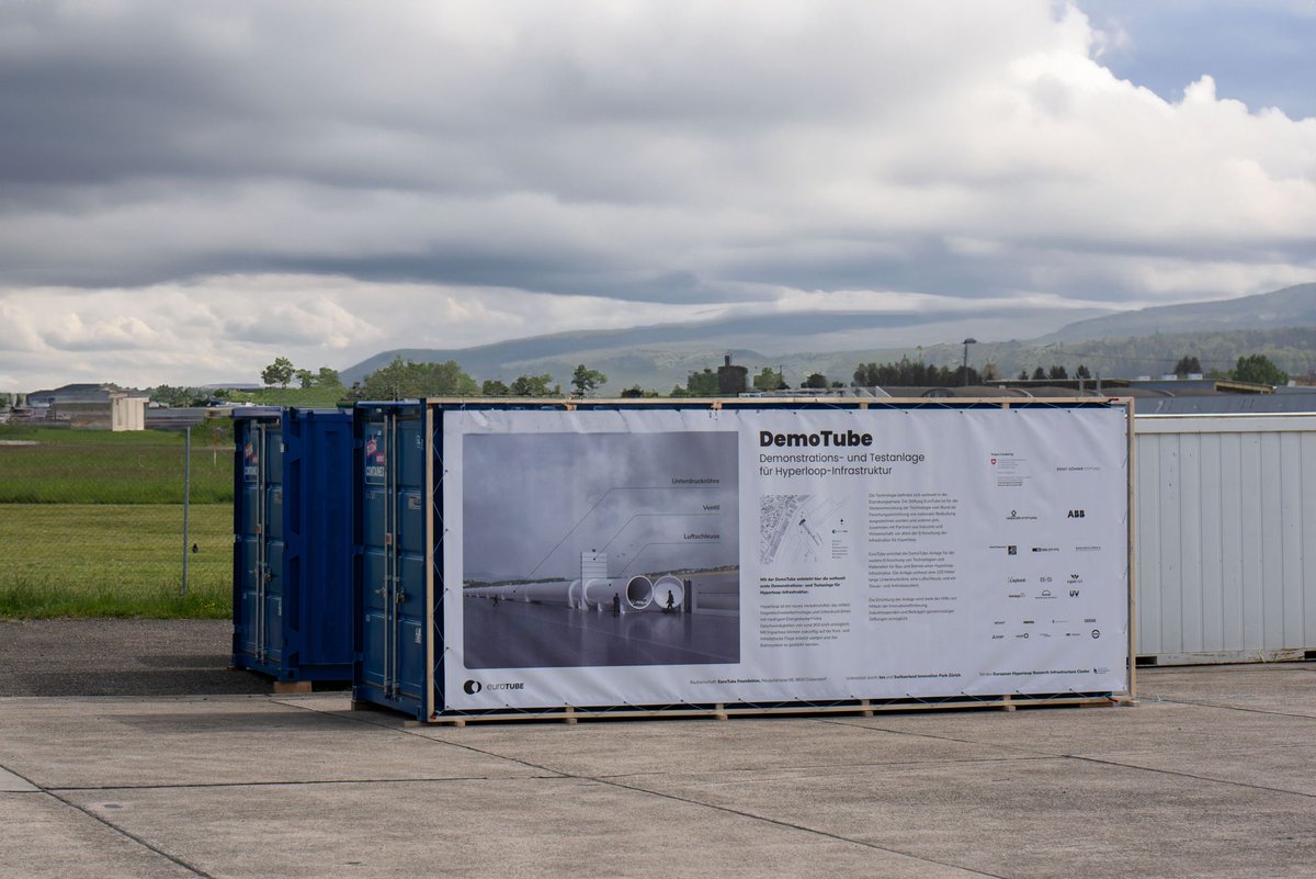 Exciting news! 
🚇 First steps towards installing the #Hyperloop #DemoTube by EuroTube at Switzerland Innovation Park Zurich. Inauguration on July 19 during the European Hyperloop Week and Innovate Mobility Conference. 

Register now:
lnkd.in/eNTEZdEh #FutureMobility