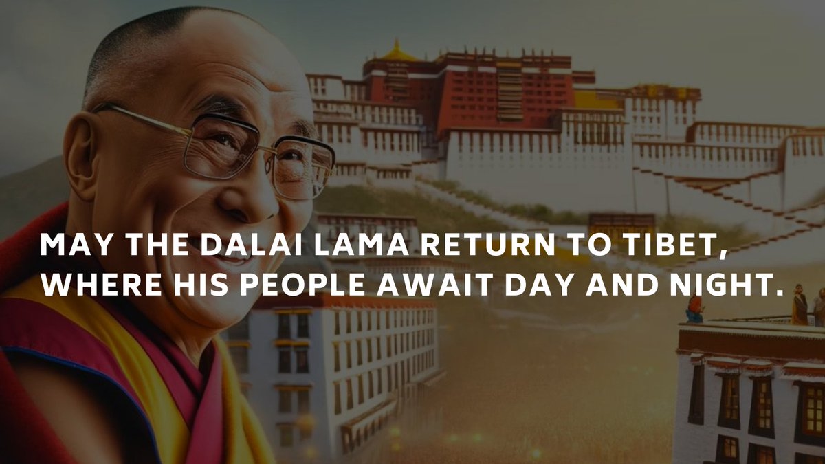 May the day soon come when His Holiness the Dalai Lama returns to Tibet, bringing peace, wisdom, and unity to the land that holds his heart and the hearts of so many.
#FreeTibet #freedomforTibet