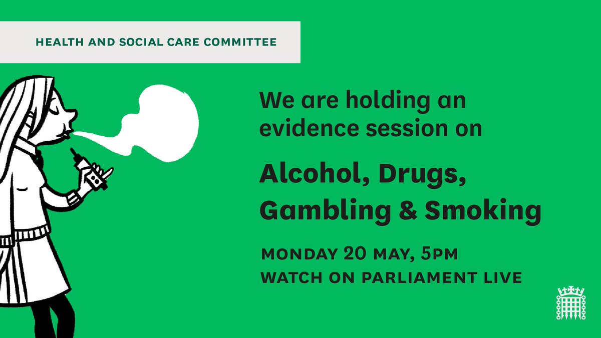 Monday, 5pm 🕔 We'll be joined by author and broadcaster Adrian Chiles as we consider how to prevent harms caused by alcohol. We'll also discuss factors and harms associated with alcohol consumption with👇 @UK_AHA ▪️ @BalanceNE ▪️ @ADPHUK committees.parliament.uk/event/21570/fo…