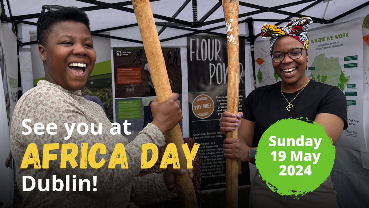 Can't wait to be back at @AfricaDay Dublin on Sunday - celebrating Ireland's links with Africa.

We'll be sharing more info on our work with @Irish_Aid with fund games & activities too! 

📍Royal Hospital Kilmainham, 11am-6pm 
Stop by & say hi - we'd love to see you!