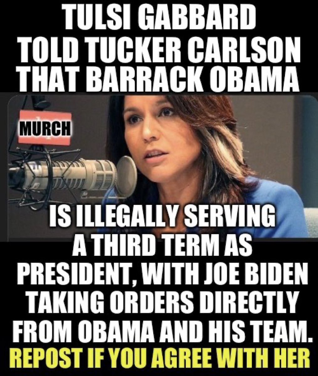 Do you agree with Tulsi Gabbard? 🤔 Who thinks Obama is still calling all of the shots? 🙋‍♂️