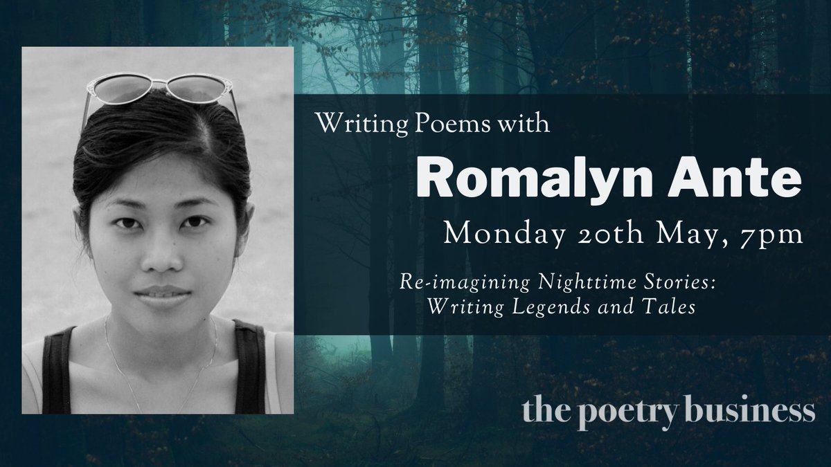 ✨EVENING WORKSHOP NEXT WEEK✨ Mon 20 May, 7pm Writing Legends and Tales with Romalyn Ante (@RomalynAnte) Romalyn will guide us through writing poems inspired by tales and legends from across diverse cultures and traditions buytickets.at/thepoetrybusin…
