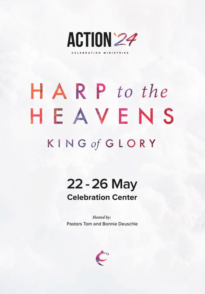 Get ready, Harare! The Action Conference 2024 is coming May 22-26! Join us for: - Opening Night (Wed, 5:00 PM) - Day Sessions (8:00 AM daily) - Evening Sessions (5:00 PM daily) - Youth Explosion (Sat, 8:00 AM - 4:00 PM, ages 13-18) Hosted by Pastors Tom and Bonnie Deuschle with