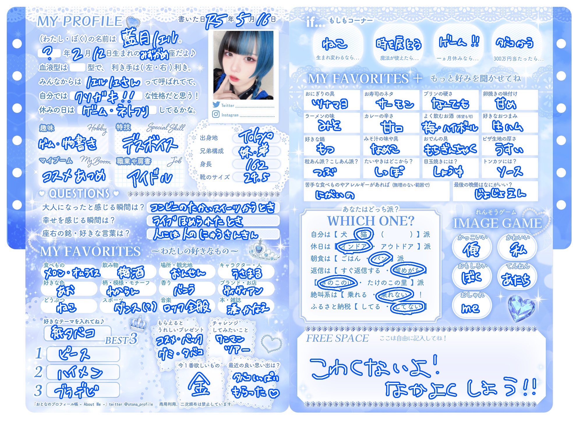 おとなのプロフィール帳 - Search / X
