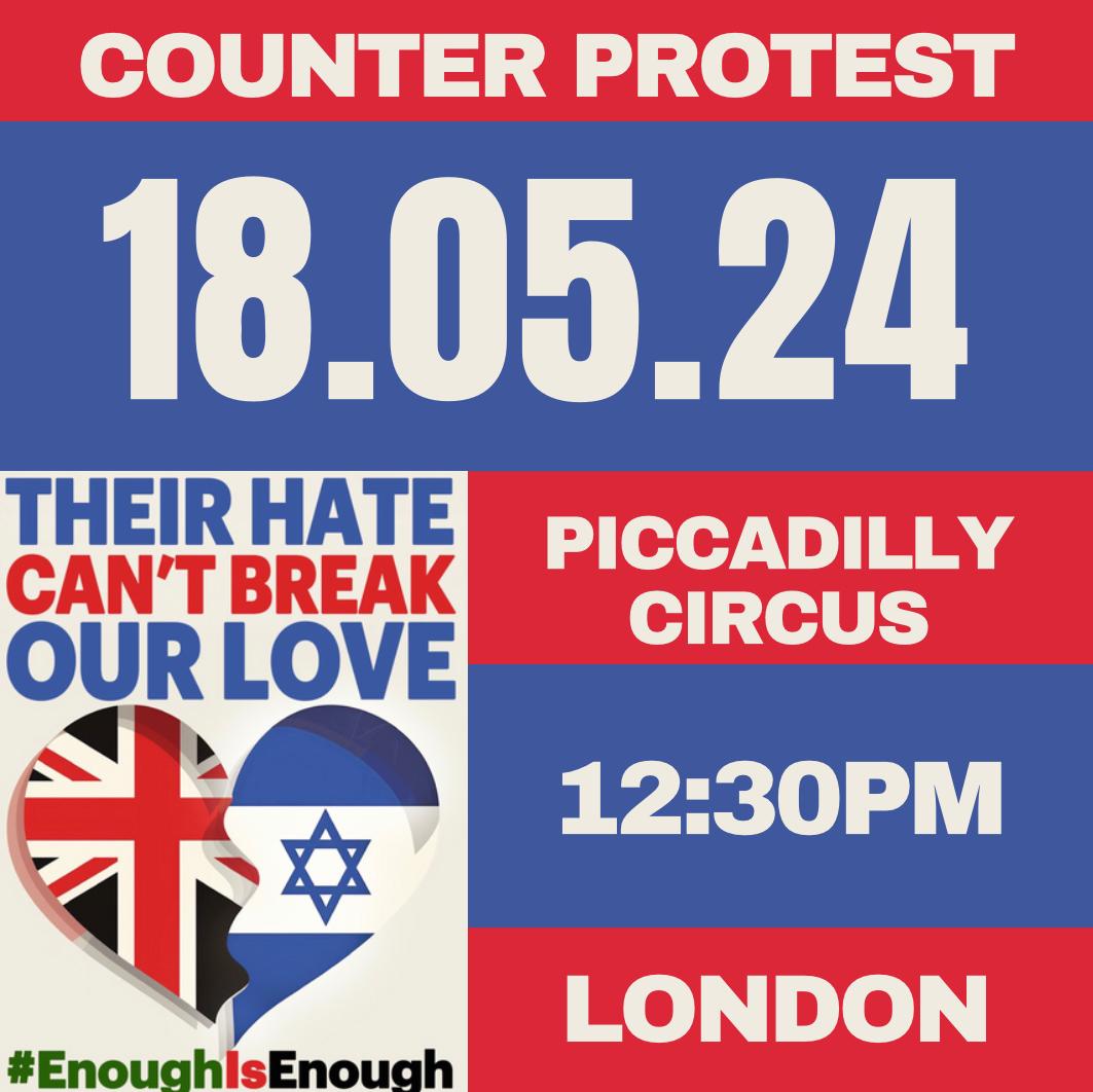 We are gaining great traction with our counter protest movement and must continue to press forward. The majority of normal Brits are fed up with the pro-🇵🇸marches, their hate encampments and outright glorification of terrorism.

They are planning a large March in London and