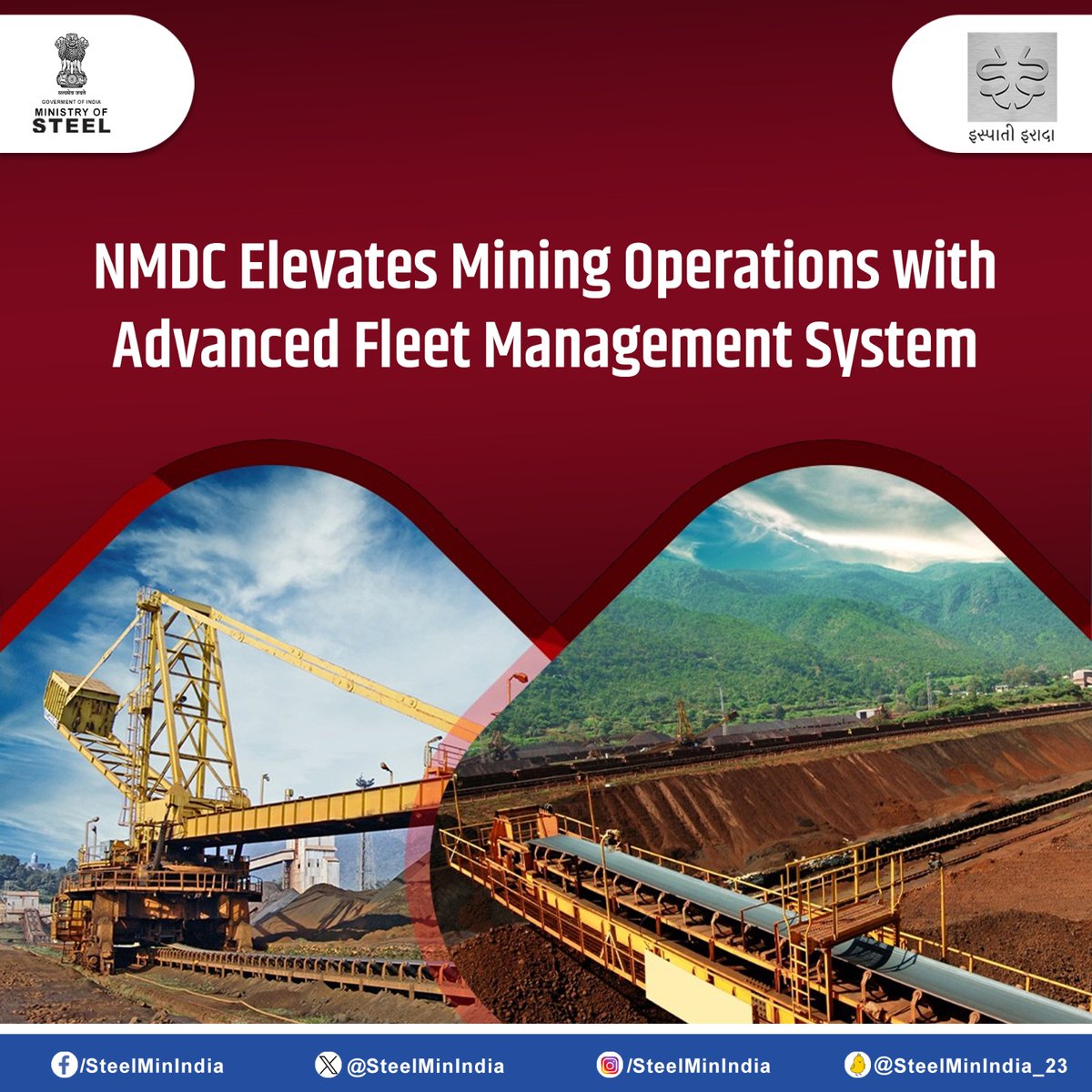 At #NMDC, advanced Fleet Management System optimizes efficiency, safety, and productivity, ensuring #ResponsibleMining practices. Real-time decision-making and task management redefine mine site operations.