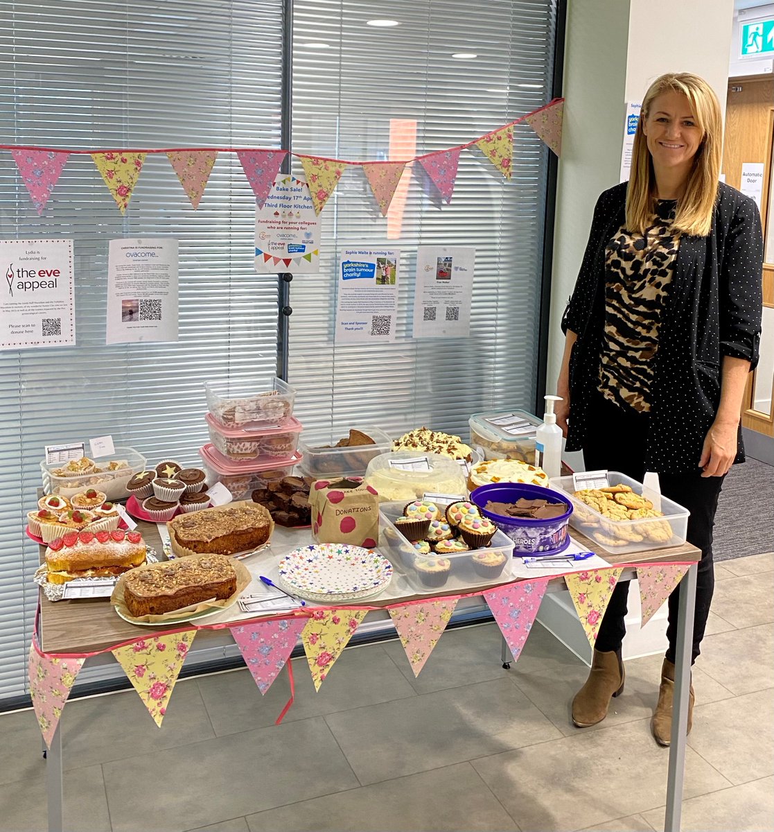 A big thank you today to Christina, who on 17-18 April held a cake sale at work for Ovacome as part of her 2024 Great North Run fundraising push 🍰🏃‍♀️ In just two days, she and her colleagues raised over £500, with £112.61 filling Christina’s collections pot for Ovacome 💸💙