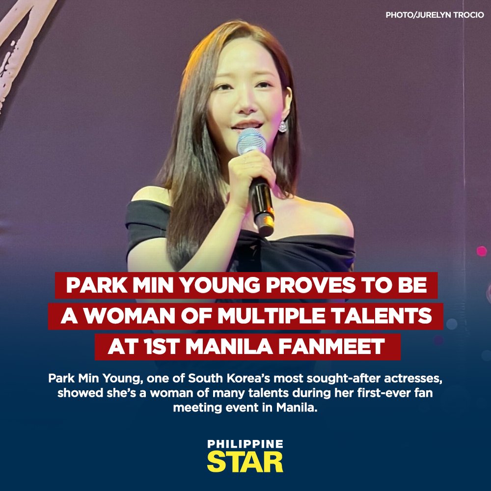 Min Young, notable for her roles in popular K-dramas such as “What’s Wrong With Secretary Kim?,” “Her Private Life,” and most recently, “Marry My Husband,” delighted her Filipino fans, fondly called MY Beans, with her first visit to the country. bit.ly/4bmdGhc