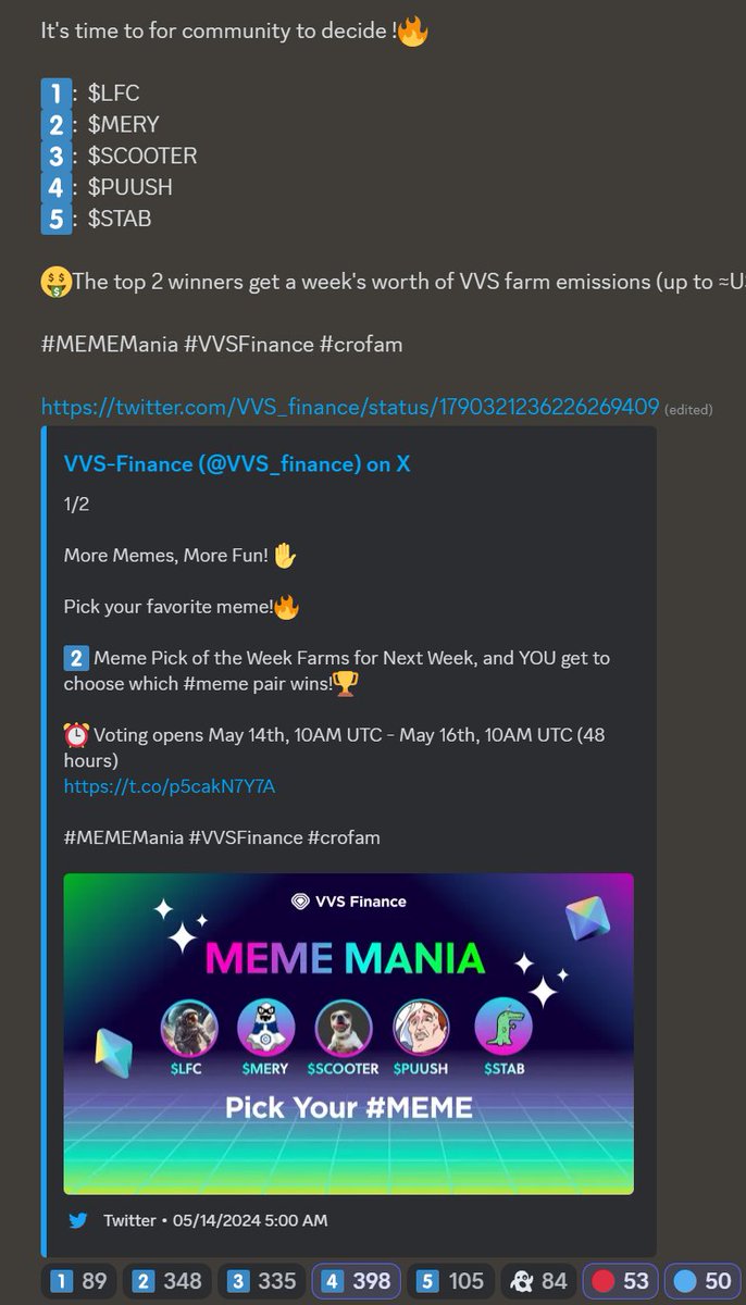 398 Votes 🫡

Huge shoutout to everyone who voted for <a href="/PUUSHDABUTTON/">puush.fun</a> - appreciate the support as always from everyone it doesn't go unnoticed! 

just $puush da button