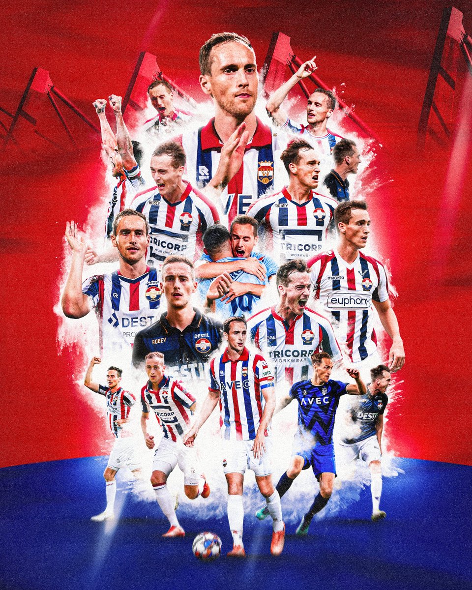 🏆⚽ Delighted to showcase the graphics I designed for <a href="/WillemII/">Willem II</a>, celebrating the championship of the Dutch Second Division and the announcement of Freek Heerkens' retirement after 11 years at the club!
