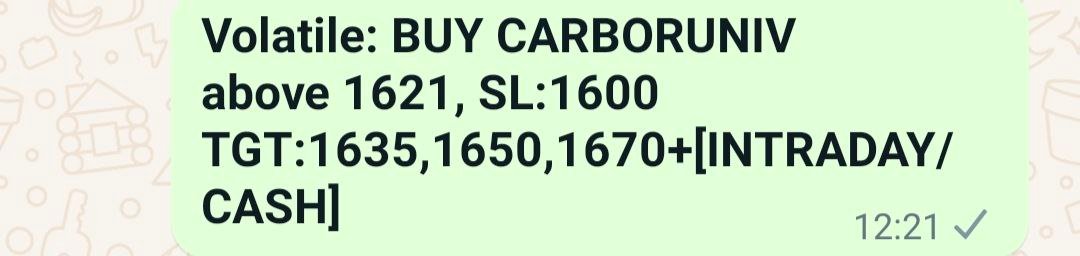 t.me/stockfunda/469…

#CARBORUNIV #INTRADAY #intradaytrading #TargetHit #IntradayTarget #daytrading #tradingtips #profitabletrading