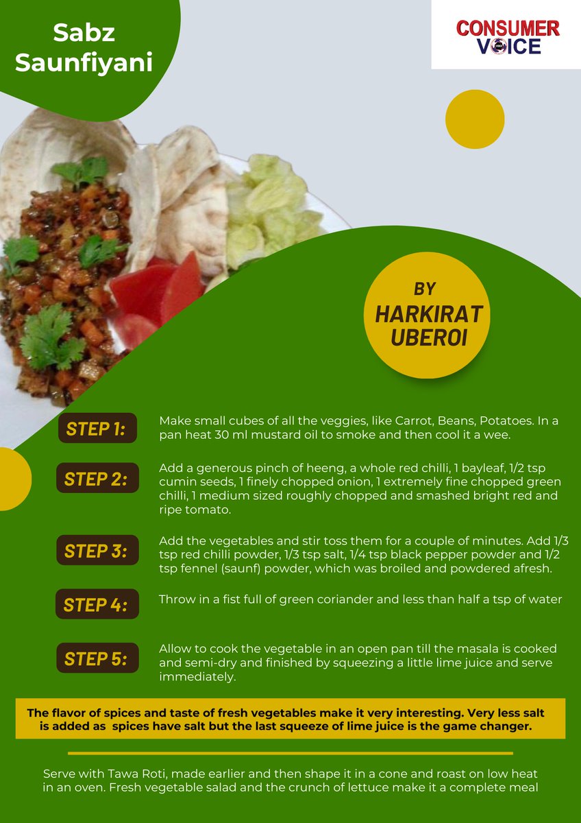 ConsumerVoiceIn's tweet image. How can you make a meal which is balanced and doesn't have too much salt? Our expert chef Harkirat Uberoi (@khulamunh) shares an exceptional recipe which is tasty yet healthy. #SaltAwarenessWeek #SwasthBharat #FitIndia 

@fssaiindia