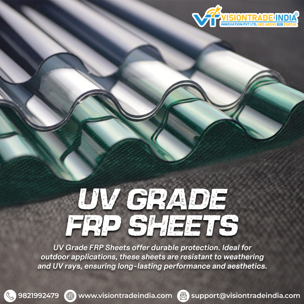 VisionTradeInd1's tweet image. Our UV Grade FRP sheets offer superior protection against UV rays and weather damage. Ideal for outdoor applications requiring durability and longevity.
#UVGradeFRPSheets #FRPSheets #UVResistant #IndustrialSolutions #WholesalePrices #WholesaleDeals #BulkOrders #VTI #B2BPortal