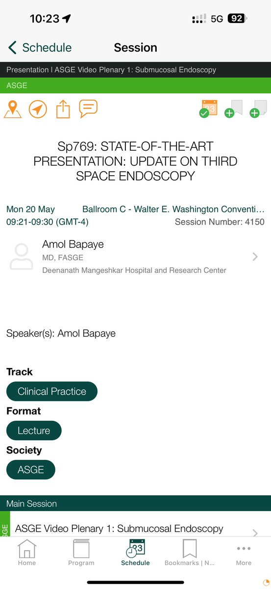 #DDW #DDW2024 @DDWMeeting Packed academics! Do join for exciting sessions! SOAL - 3rd Space Endoscopy Invited talks - CR-ESD; PREM; CBD stones @ASGEendoscopy #sobed #taiwan_endoscopy ‘Best of Best’ Video Forum Presenting research from @FREEndoscopy @DMHospitalPune