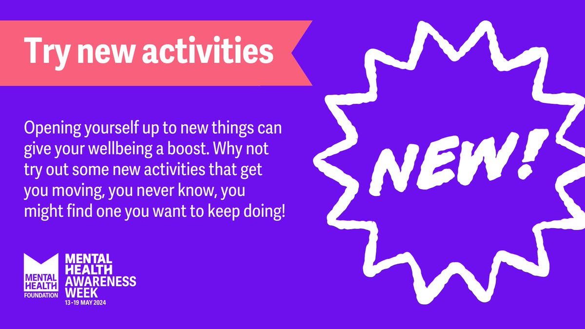 This #MentalHealthAwarenessWeek, try to find the fun in movement! There are lots of ways to make movement fun – and choosing something you enjoy can make it easier to keep it up. 💜 Read our tips: mentalhealth.org.uk/movement-tips #MomentsForMovement