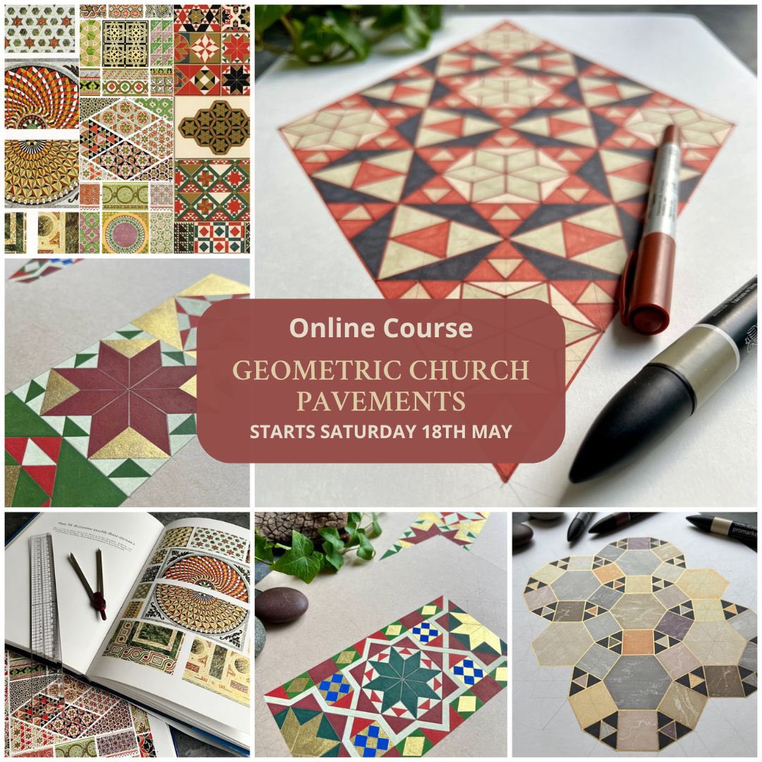 There’s still time to sign up to my new Geometric Church Pavements online course. This time we’re visiting Rome! Learn more and sign up: eventbrite.co.uk/e/the-geometri…