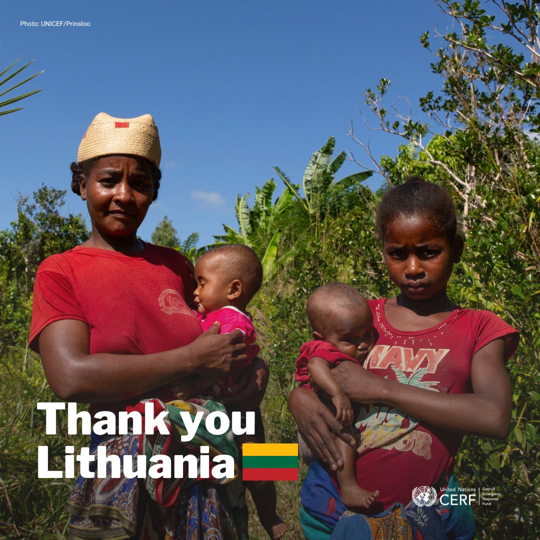 #OCHAthanks Lithuania🇱🇹 for your generous support for @UNCERF. Flexible contributions like yours bolster the preparedness of the humanitarian system, ensuring swift responses to meet the needs of the most vulnerable people around the world. Together, we #InvestInHumanity