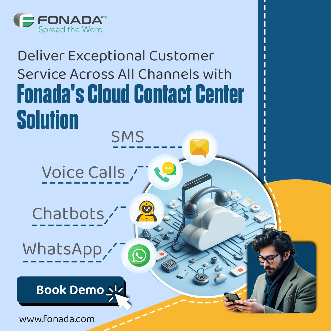 Fonada_com's tweet image. Deliver exceptional customer service with Fonada’s cloud contact center. Engage with customers on their preferred channels and offer a personalized and seamless experience.

#Fonada #Callcentersolutions #Cloudtelephony #Businesscallsolutions #IVR #Cloudcontactcenter #Voicecalls