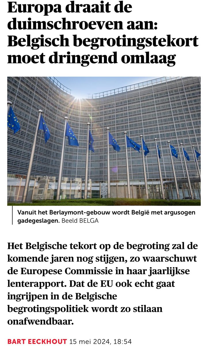 De nieuwe EU-begrotingsregels brengen ons terug naar het Europa van blinde besparingen. 

Een evenwichtige begroting is cruciaal, maar niet ten koste van de klimaatstrijd en sociale maatregelen zoals zorg & openbaar vervoer. 

Lees mijn reactie @demorgen 👉demorgen.be/a-b800acc5