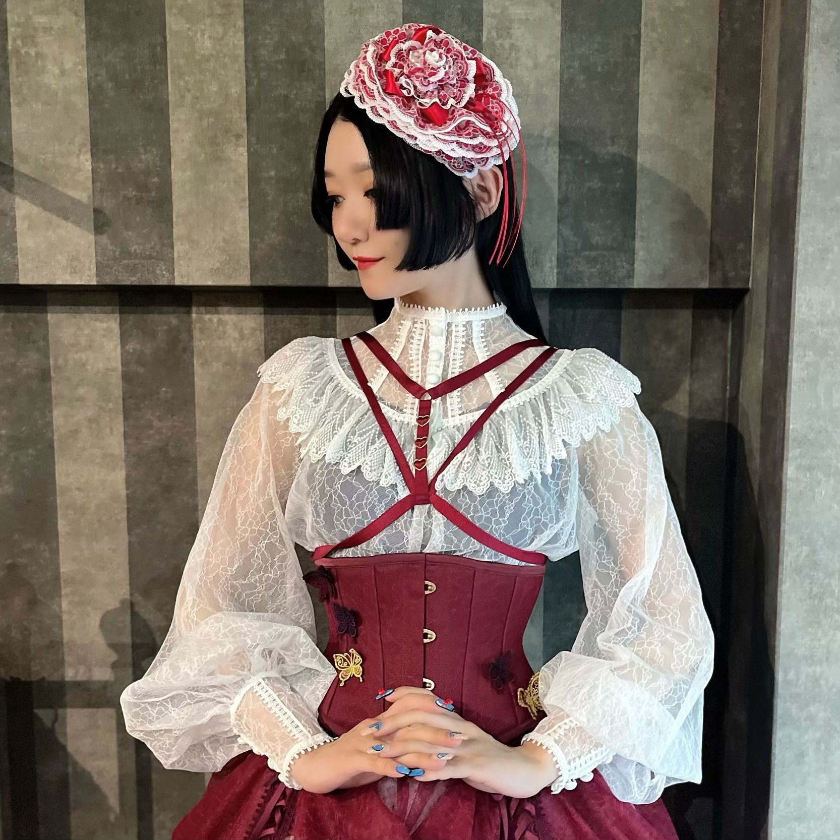 アビエタージュ abilletage ローズサテンショート コルセット ロリータ アビエタージュ abilletage ローズサテンショート コルセット ロリータ