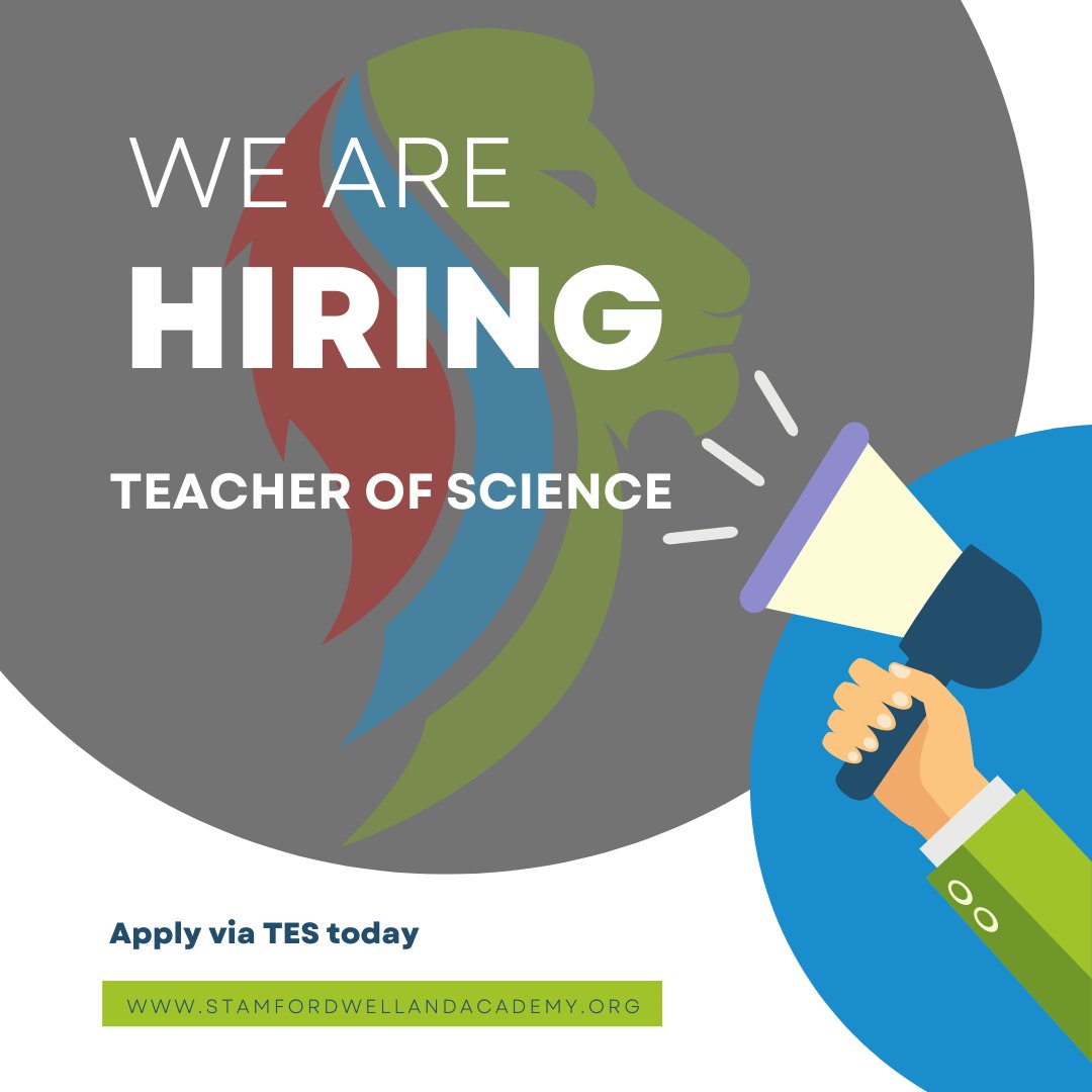 This is an exciting opportunity for an outstanding, enthusiastic Teacher of Science to join the academy. Science is a popular subject at all key stages. The subject is taught in a new state of the art, purpose built science block.
#teacherofscience
#newopportunities
#teachingjobs