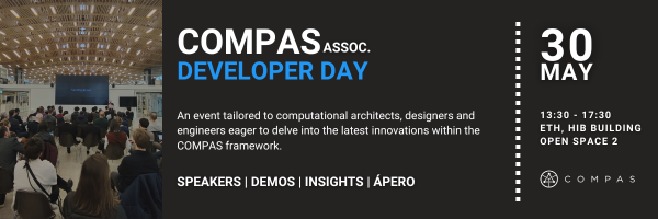 compas_dev's tweet image. We&apos;re fast approaching our first COMPAS Developer Day on May 30th, @ETH_en! 

SPEAKERS | DEMOS | INSIGHTS | ÁPERO

Register your attendance here: opensource.construction/events/compas-… 

#opensource #developerday #event