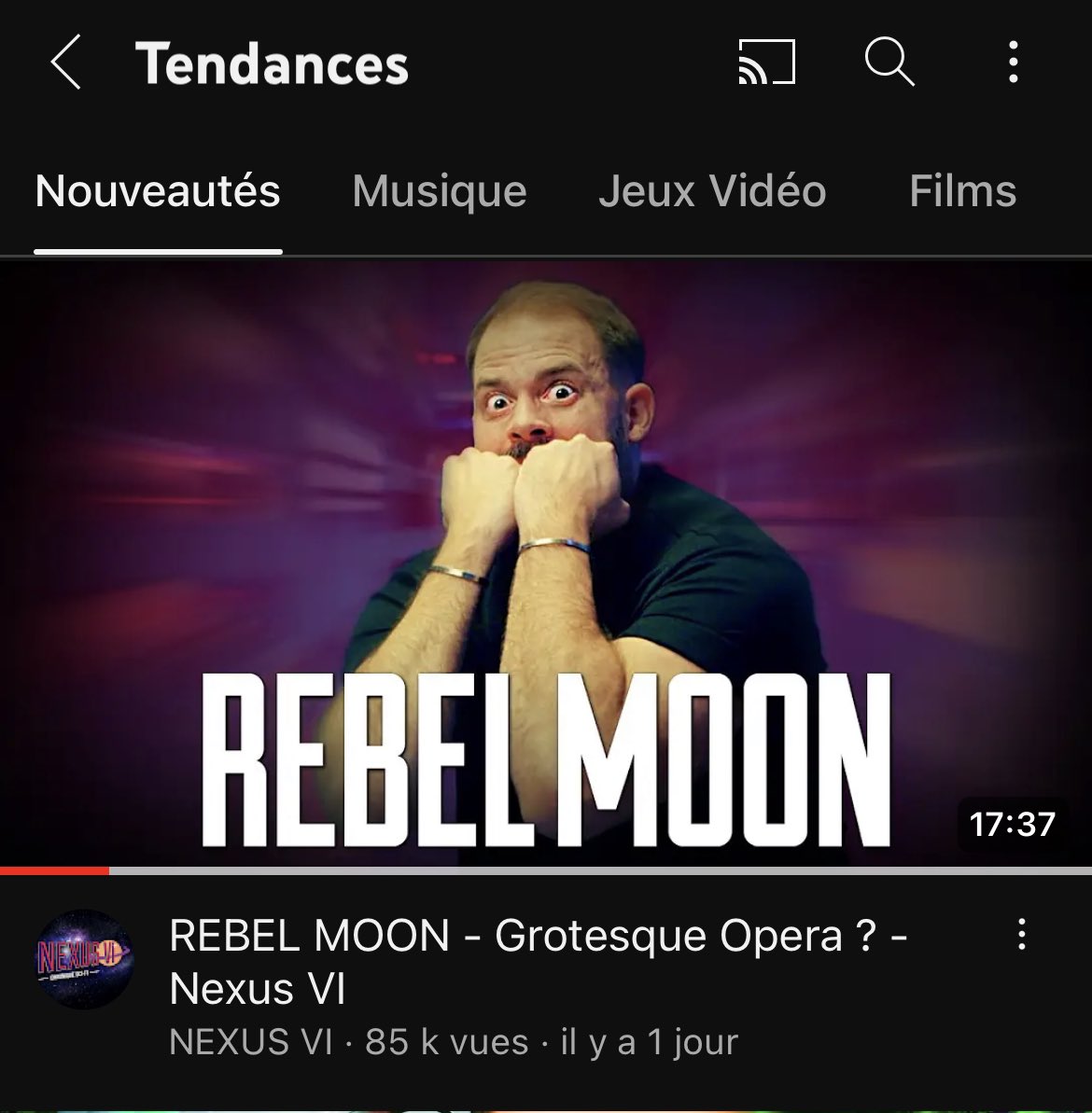 ✅TENDANCES YOUTUBE✅ Merci à toute et à tous ! Si vous avez manqué la Vidéo sur Rebel Moon c’est par là : youtu.be/zPYeqeUcfqI