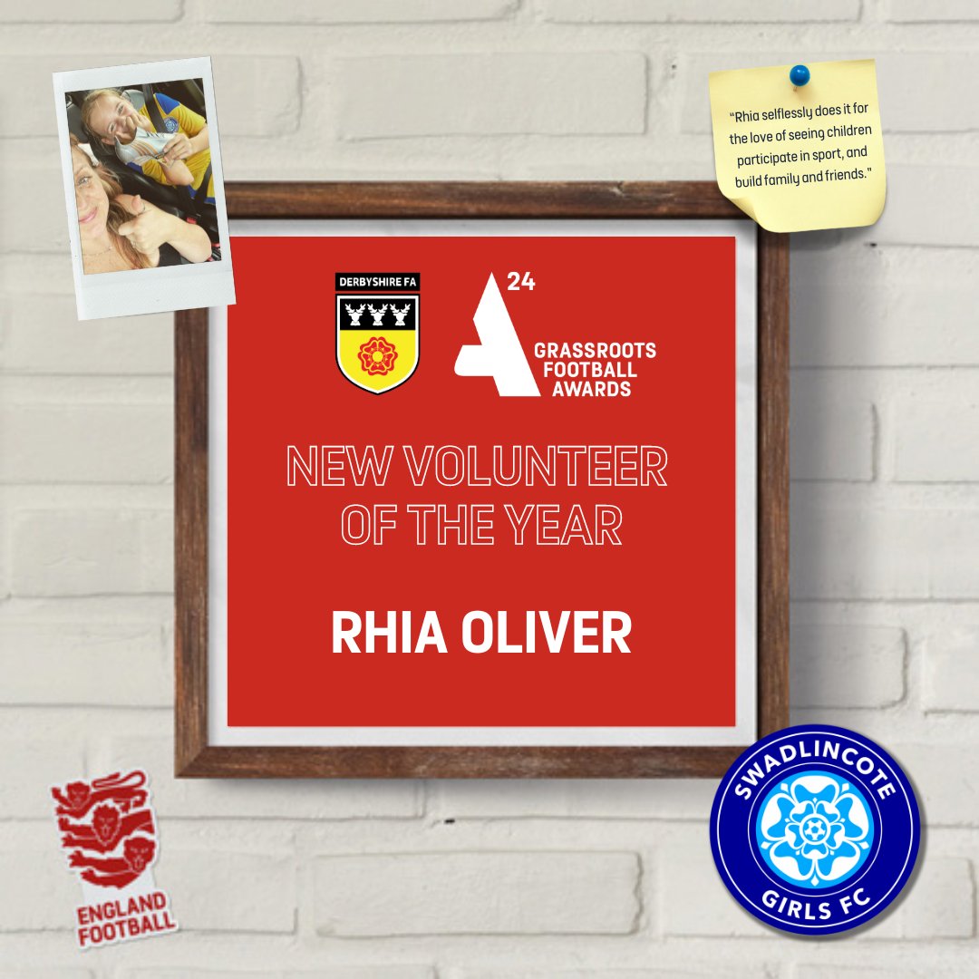 NEW VOLUNTEER OF THE YEAR - Rhia Oliver (@SwadGirlsFC) 🏆 Rhia started with the club last Summer, taking on the role of Child Welfare Officer. She's made a huge difference, putting care and welfare first. She volunteers for the love of seeing children have fun. #GRFA24