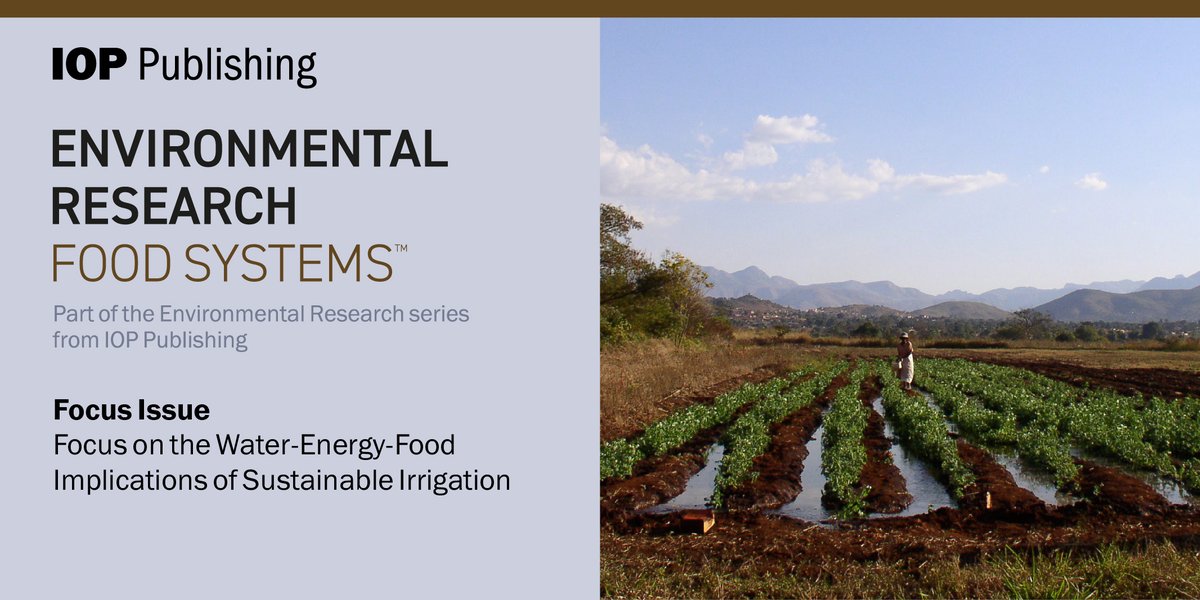 Submit to 'Focus on the Water-Energy-Food Implications of Sustainable Irrigation': ow.ly/rkaK50RE7rF Deadline: 30 September 2024 Thanks to Guest Editors: Tafadzwanashe Mabhaudhi @UKZN Shilp Verma @IWMI_India Agbonlahor Mure Uhunamure @_AfricanUnion @ClaudiaRingler