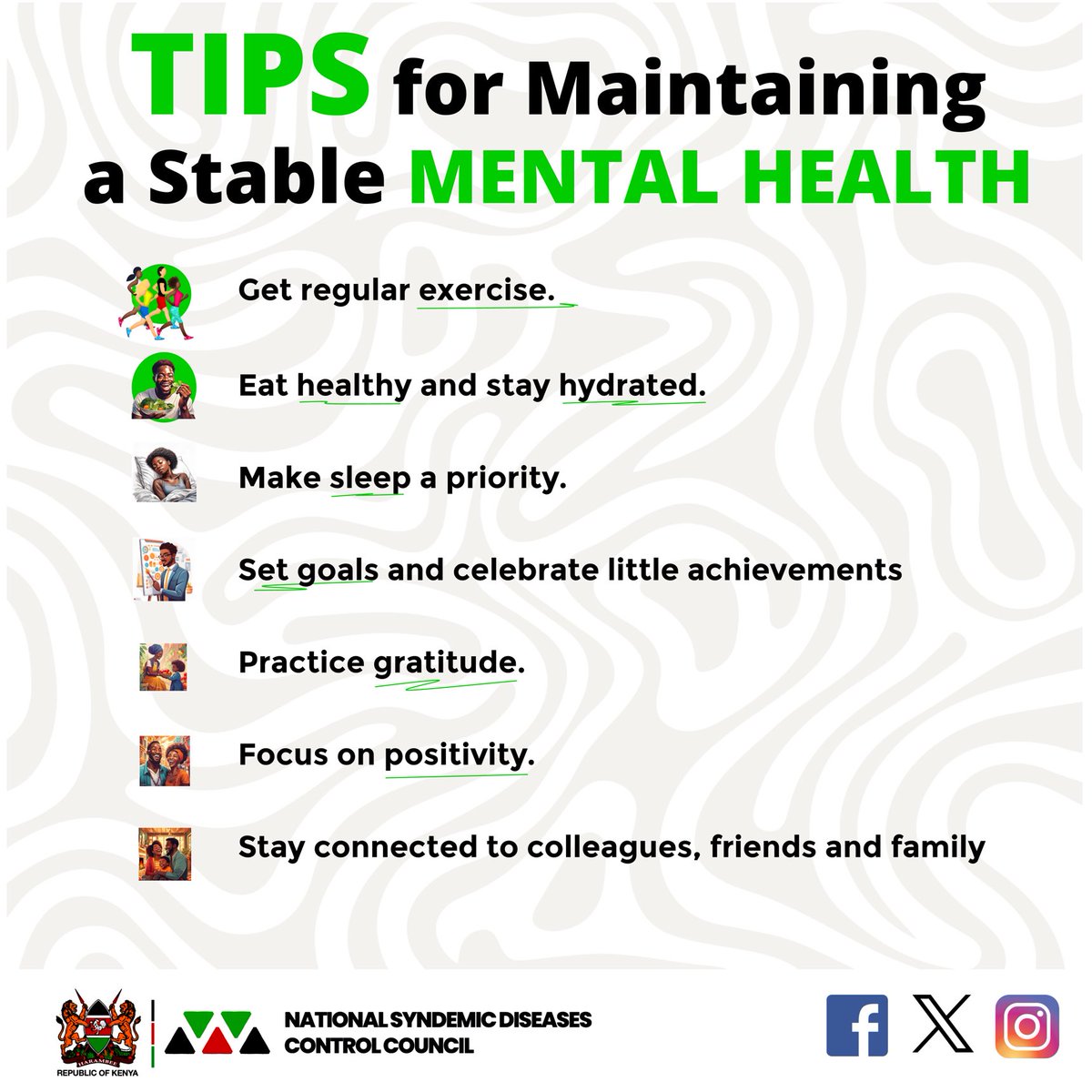 This is Mental Health Awareness Month. Whenever you feel stressed out, reach out and seek support from colleagues, friends, and family. Never give up on your journey to healing and happiness.

#mentalhealthawarenessmonth
#EndAIDSby2030