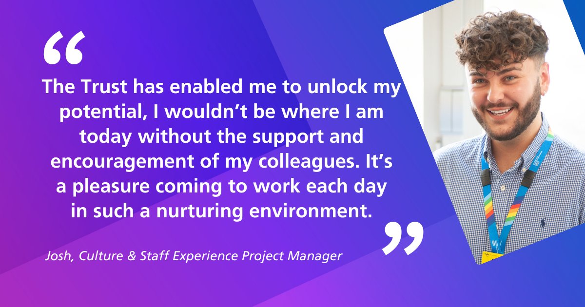 Meet Josh 👋 our Culture and Staff Experience Project Manager <a href="/gloshospitals/">Gloucestershire Hospitals NHS Foundation Trust</a>
Starting as an apprentice, Josh now supports the leadership, organisational development and staff experience team in the delivery of projects that support our cultural strategies #ABetterCareerStartsHere