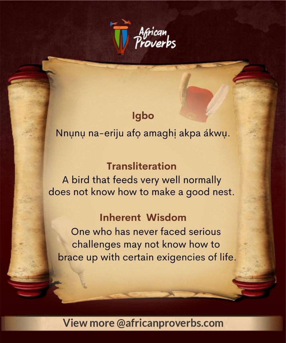 The comfort you enjoy from totally depending on others can be a trap. 
Learn the life skills that will enable you to be self-sufficient and you'll be glad you did. 

Get on africanproverbs.com for more insightful proverbs. 
#igboproverbs
#africanproverbs
#wisdominmylanguage