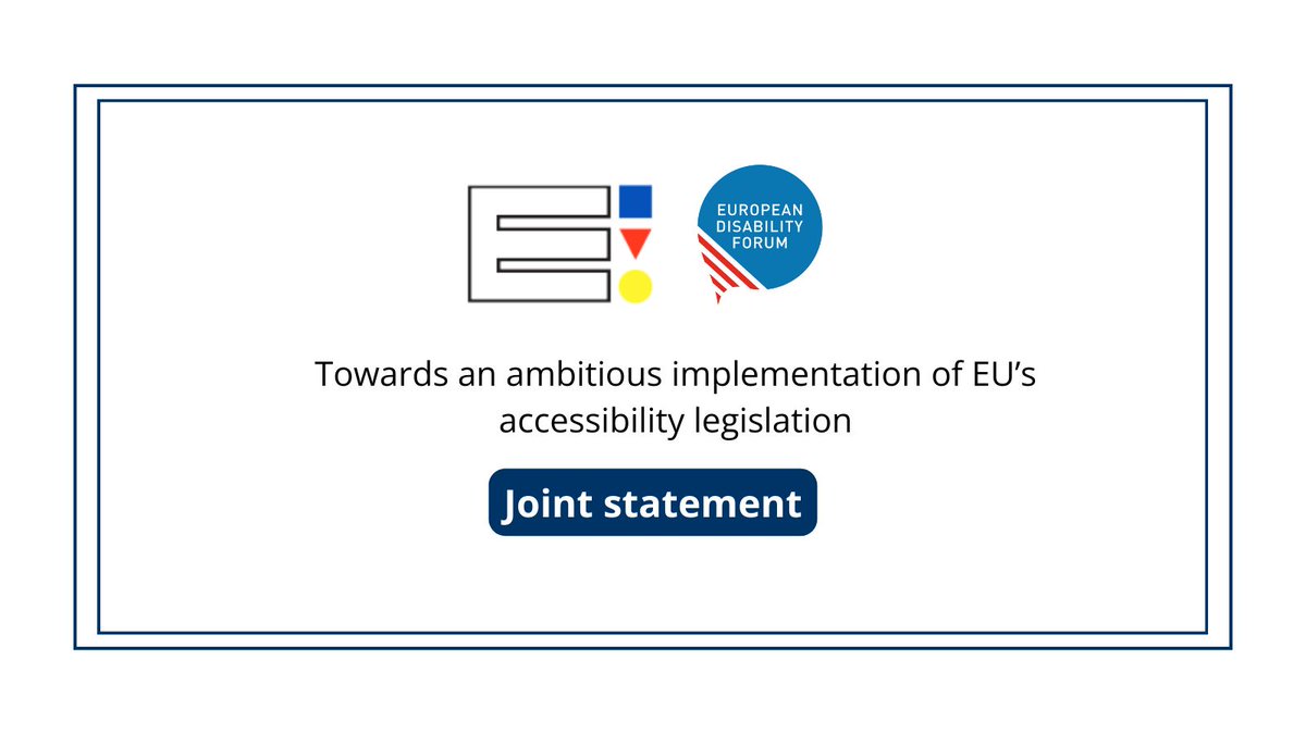 #accessibility is a human right and a precondition to independent living and full societal participation for persons with disabilities.

On #GAAD, we join Design for All Europe in urging all actors to ensure an inclusive future through strong legislation.

buff.ly/4an11JB