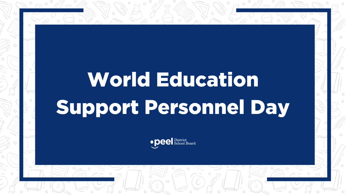 At PDSB we acknowledge and celebrate the important roles education support personnel play at our schools. Thank you for all you do!