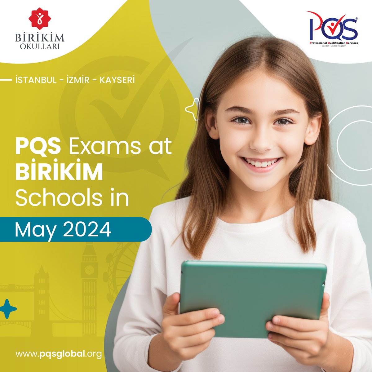 BİRİKİM KOLEJİ / İSTANBUL - İZMİR - KAYSERİ

PQS Exams at BİRİKİM College in May 2024

pqsglobal.org

#pqs #pqsglobal #pqslondon #pqsturkey #pqsazakhstan #pqsmexico #cefr #pqsouthafrica #pqsonlineexam #pqsonlineenglish #pqsonlinegerman #pqsonlinespanish